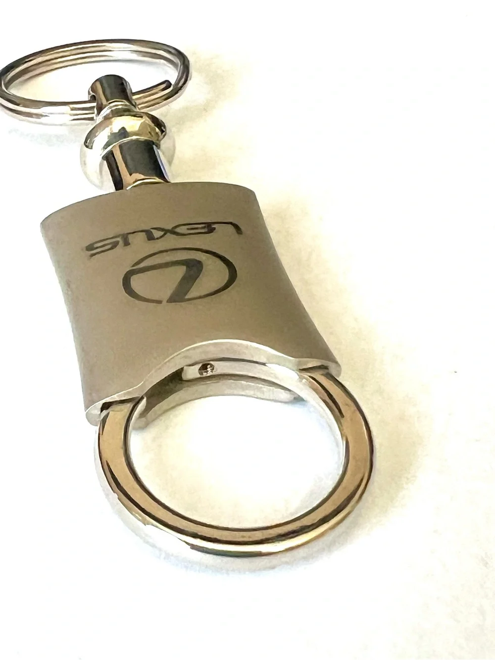 Lexus Silver Metal Keyring with Logo - Men Accessories